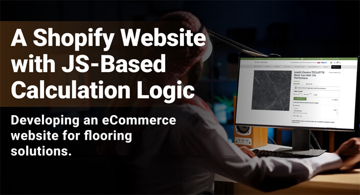 A Shopify Website with Custom JS-Based Tile Calculator