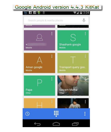 Android Kit Kat v4.4.3 Dialer App