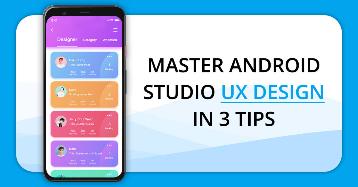 Android Studio UX design tips
